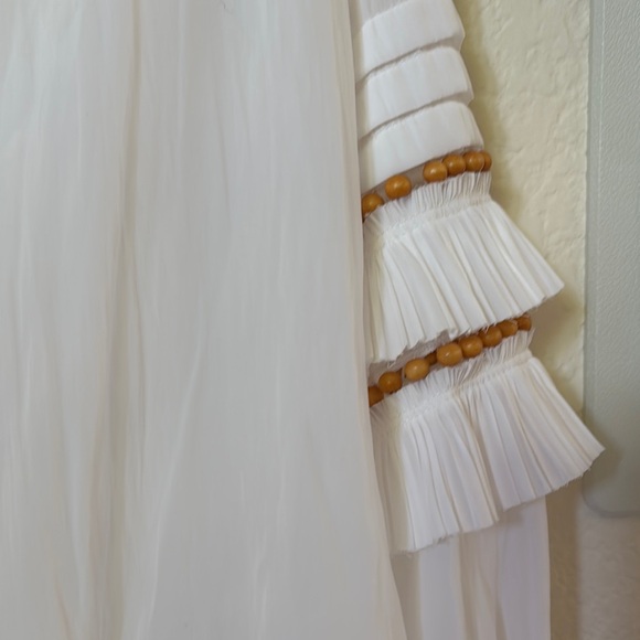 Boho chic - light Ramy Brook White Blouse with Elegant Lace Accents - Picture 3 of 5